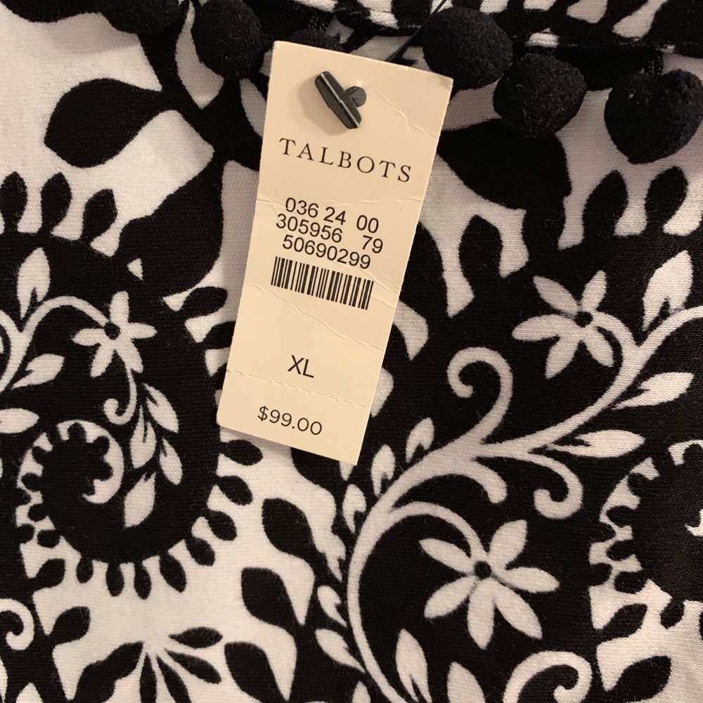 Talbots black/white shift dress size16